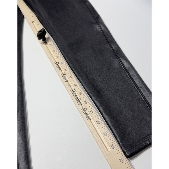 Spanx Women’s Black Leather Look Shiny Leggings Slimming Shaping Size XL Petite - Picture 8 of 8